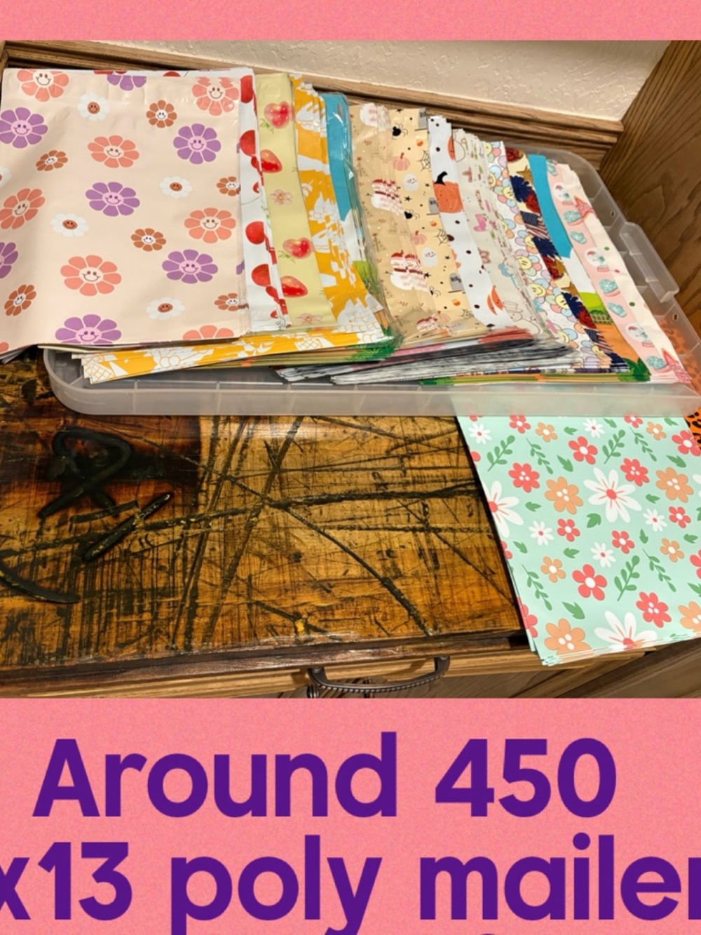 Floral and Patterned Poly Mailer Bundle - Assorted Colors